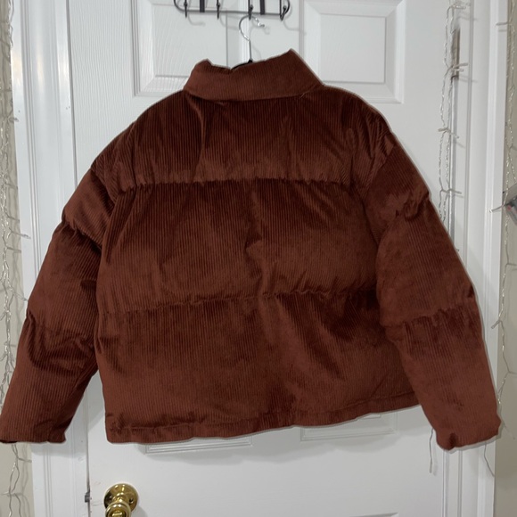 Brown Corduroy Puffer Jacket size XL - Picture 2 of 3